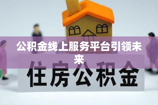 阿坝公积金线上服务平台引领未来